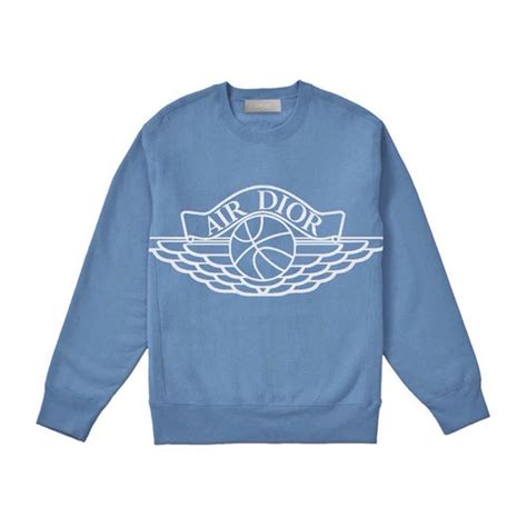 Dior x Jordan Wings Sweater Blue Men's 